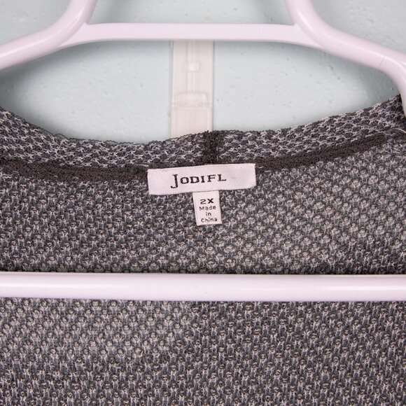 Jodifl grey camo long open cardigan-2X - Picture 3 of 4